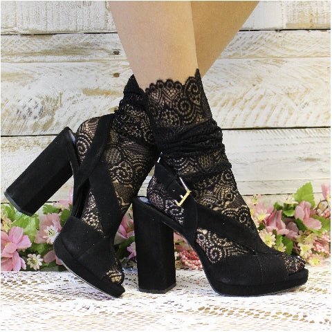 lace socks for heels - sexy socks - Catherine Cole Atelier