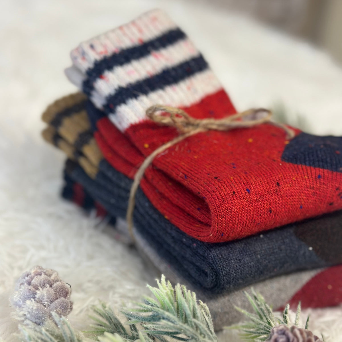 3 Pack Cozy Stripe Crew Socks Bundle - Women's Sizes 6-9 | Catherine Cole