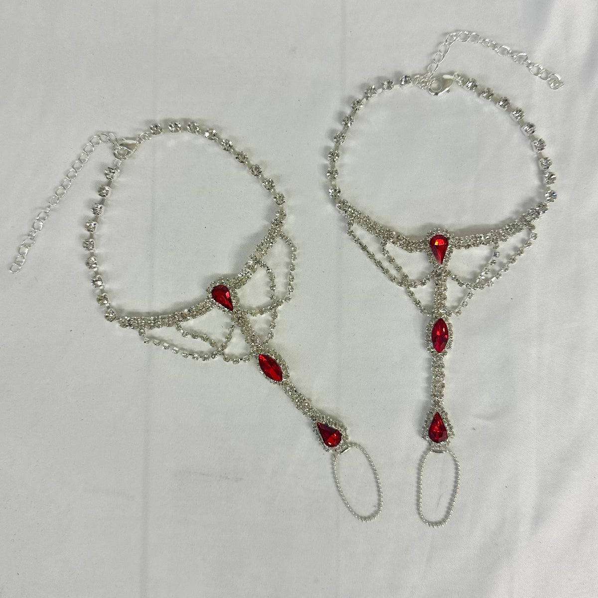 BRIDE wedding barefoot sandals - sapphire ruby red, designer beach bridal bride bridesmaid fashion by Catherine Cole