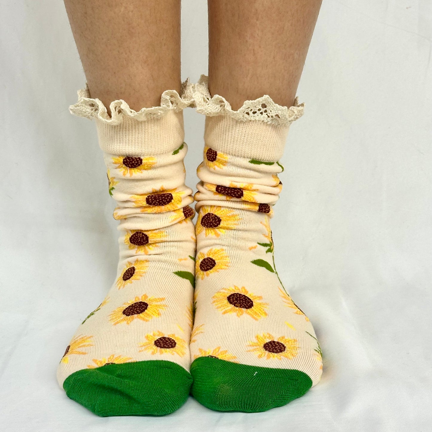 SUNFLOWER floral lace ankle sock