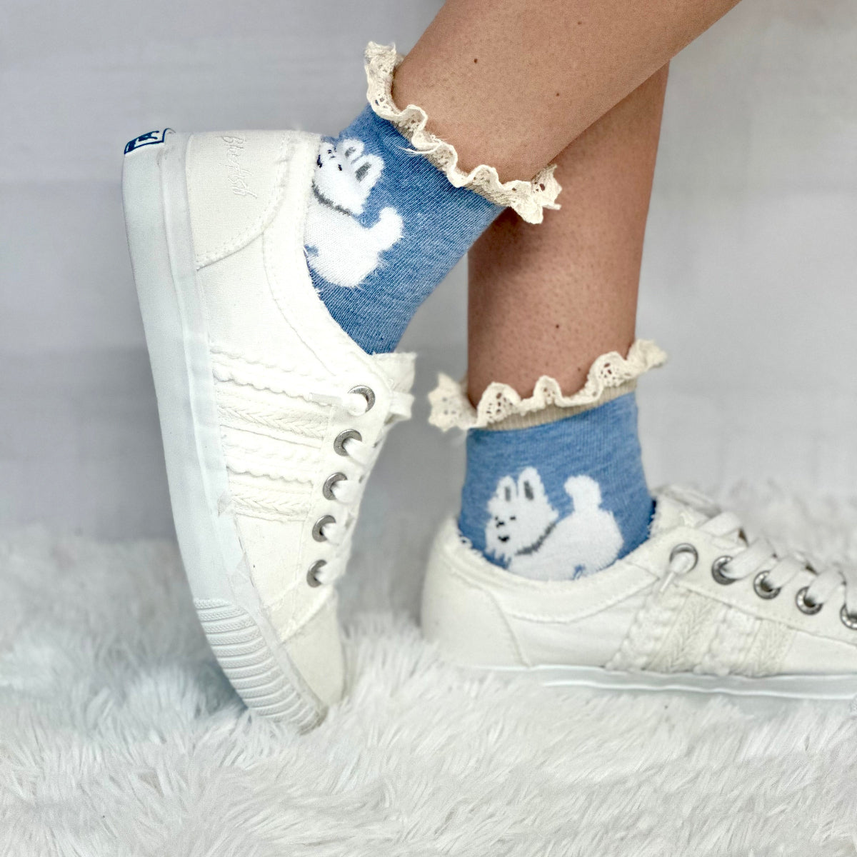 PUPPY DOG fun novelty print crew sock