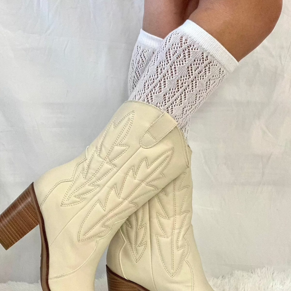 cowboy boot socks western wear, socks to wear with cowboy western boots, tall knee high socks near me, Catherine Cole signature socks
