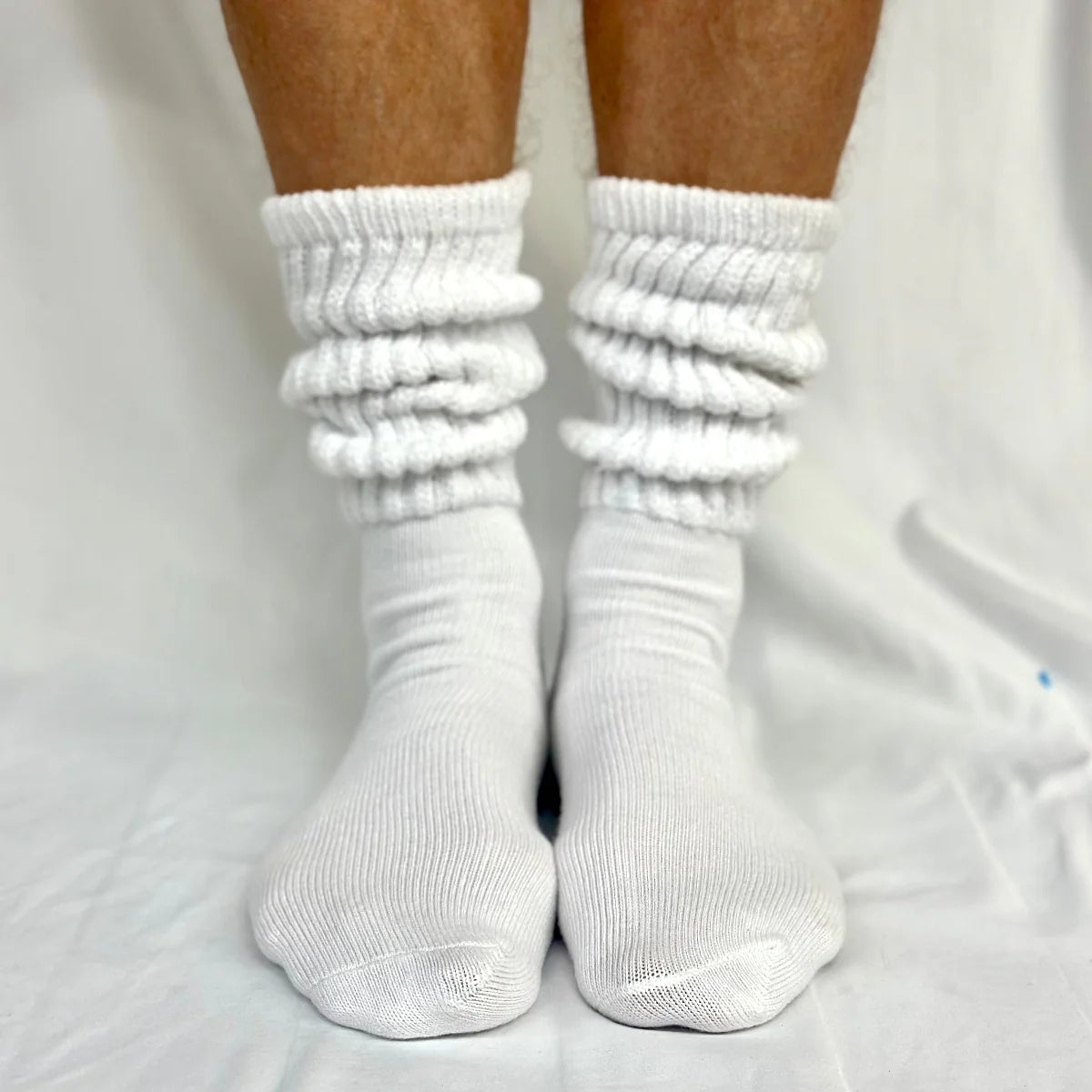 ULTIMATE XL cotton slouch socks men's 10-14 -white