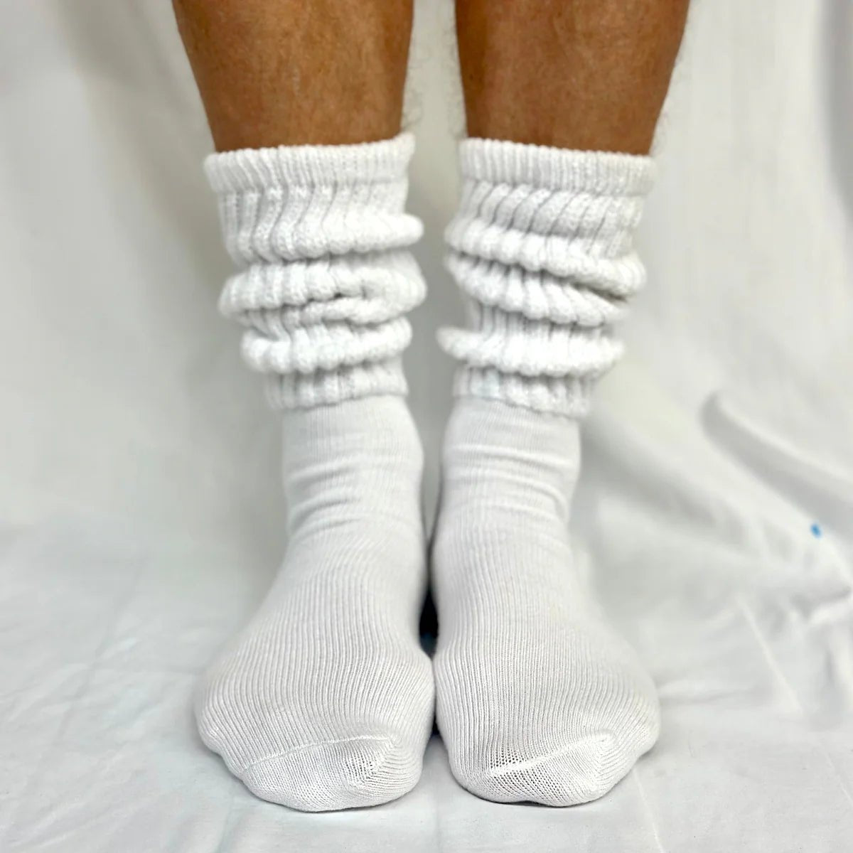 ULTIMATE XL cotton slouch socks men's 10-14 -white