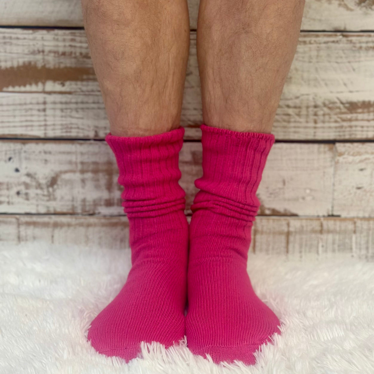 bright pink retro crew cotton socks adults Catherine cole