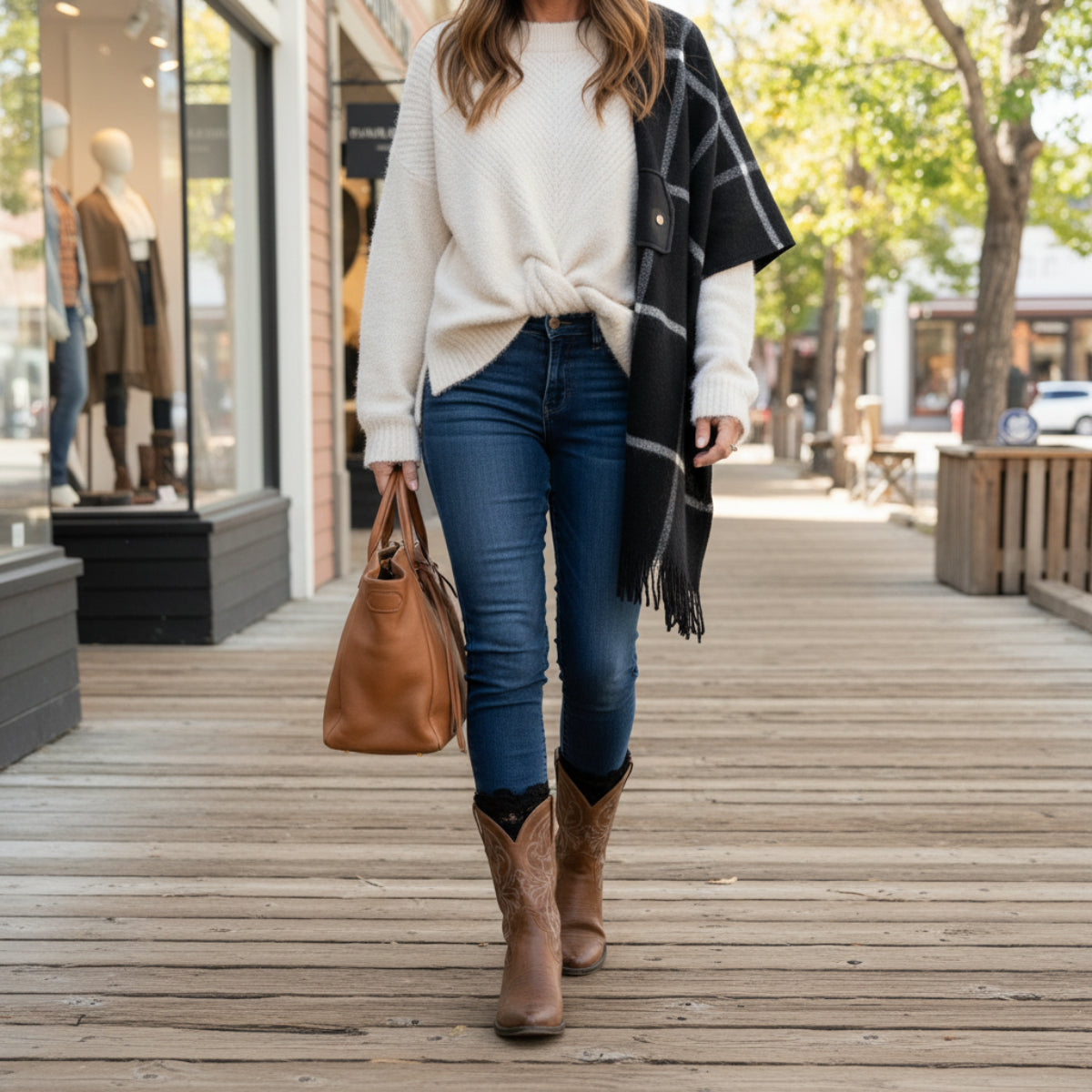 classic black lace ankle boots wrn by a woman I Jackson Hole Wyoming, travel fashion
