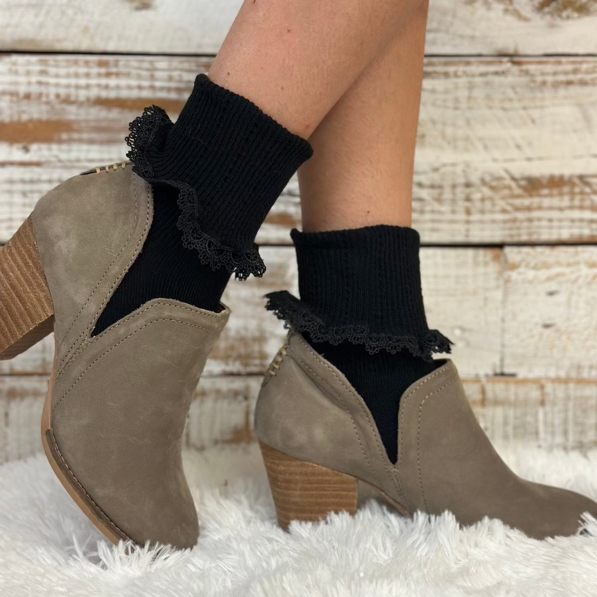 PROMOTIONAL SALE lace cuff ankle socks - black, Bobby socks women, signature lace socks women’s