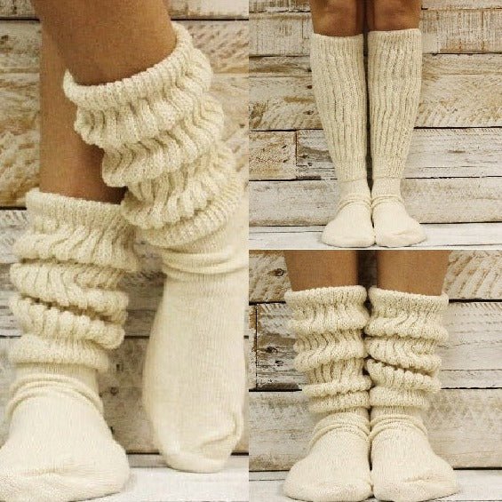 3 pairs bundle of Ultimate natural slouch socks,Catherine Cole signature socks made in usa
