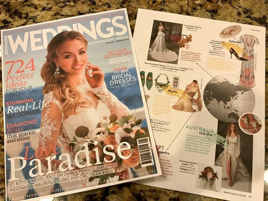 wedding barefoot sandals featured in magazine