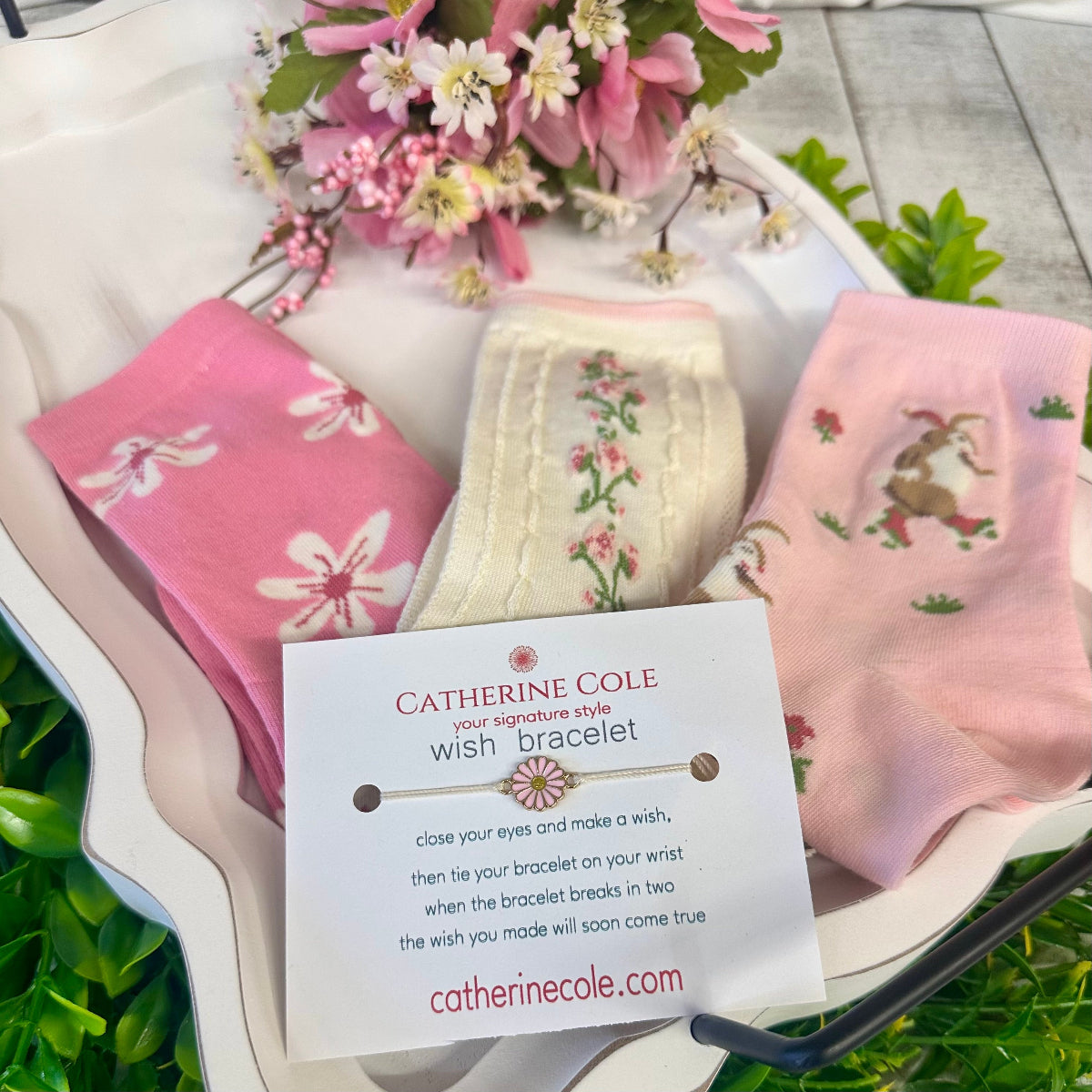 Easter basket gift set of 3 socks