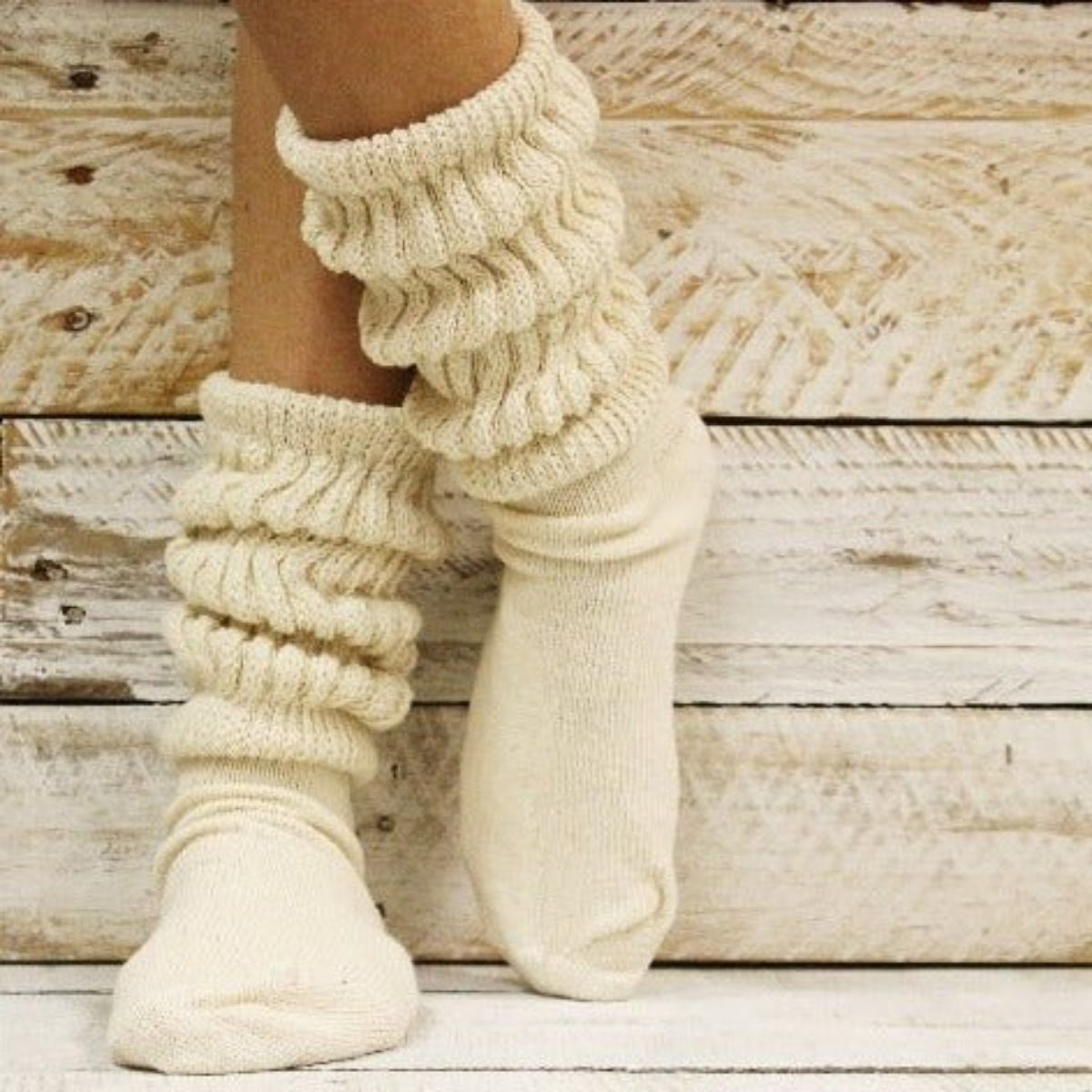 Ultimate white thick cotton chunky scrunchy socks adults - best quality
