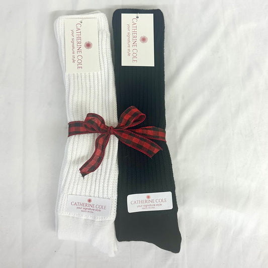 2 pairs bundle ULTIMATE slouch socks - (6-9)(10-13) choose your ribbon