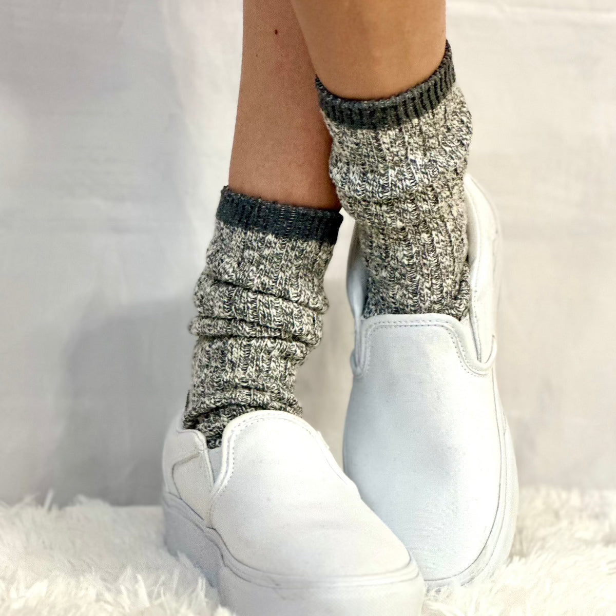 Ankle boot top socks womens