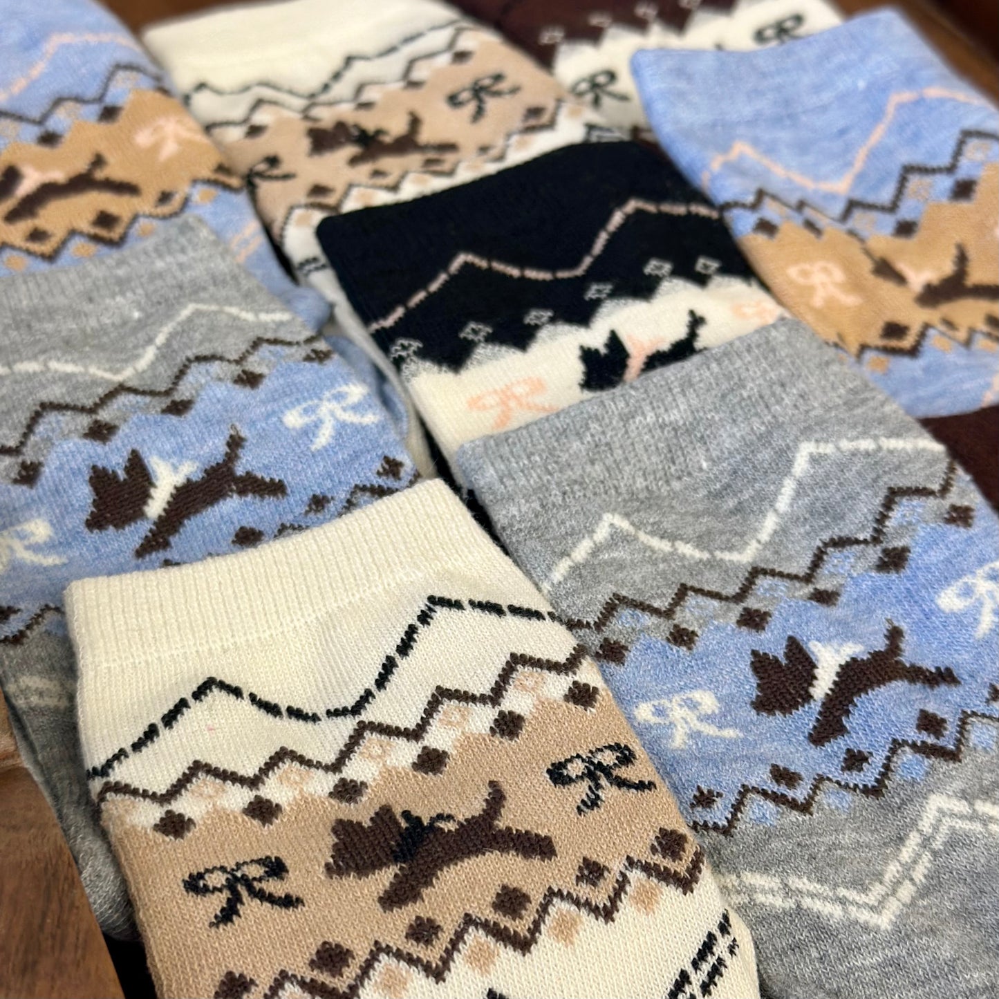 Barks and Bows 5-Pack assorted  Bundle + Wish Bracelet | Ankle Socks