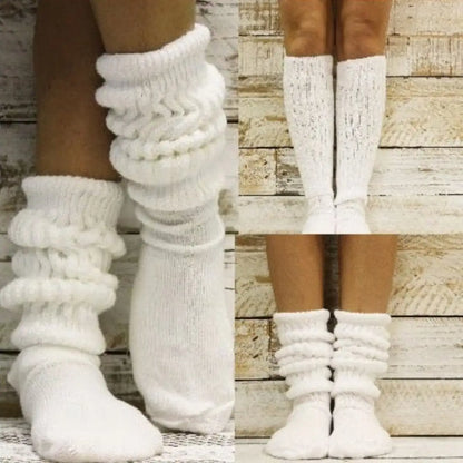 3 pairs of white quality ultimate cotton slouch socks by Catherine Cole