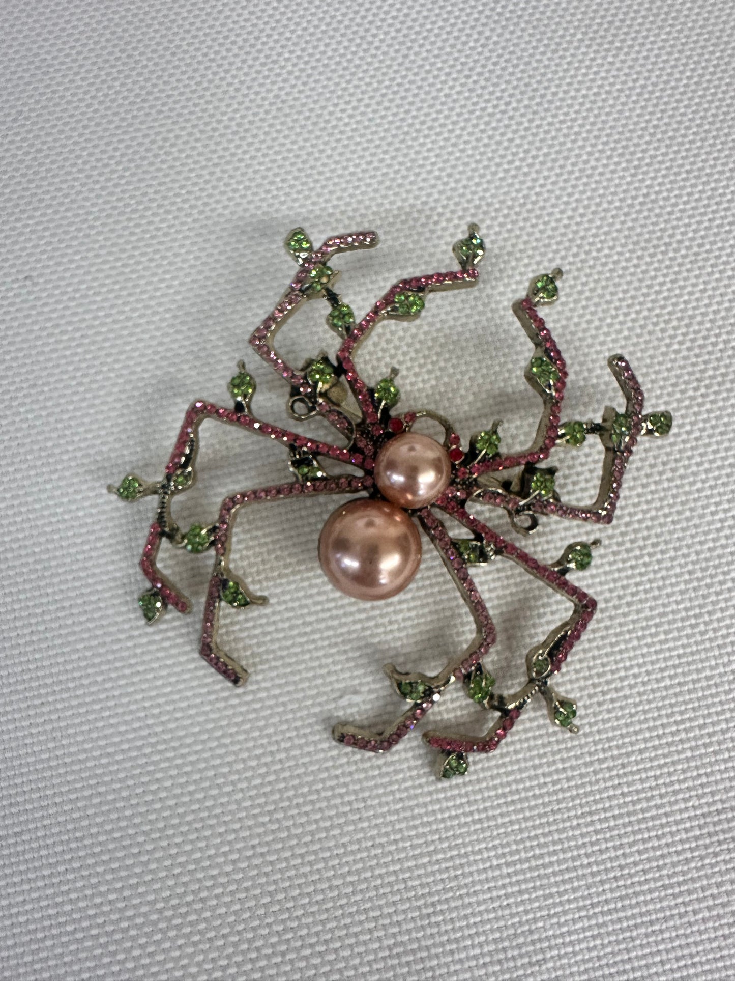 Charlotte's Garden | Pearl & Crystal Spider Brooch Pin