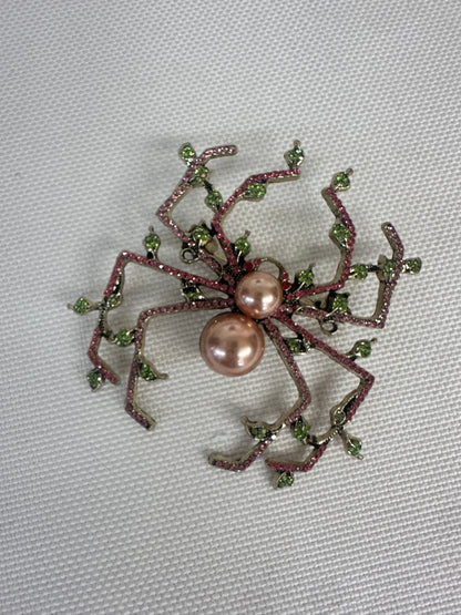 Charlotte's Garden | Pearl & Crystal Spider Brooch Pin