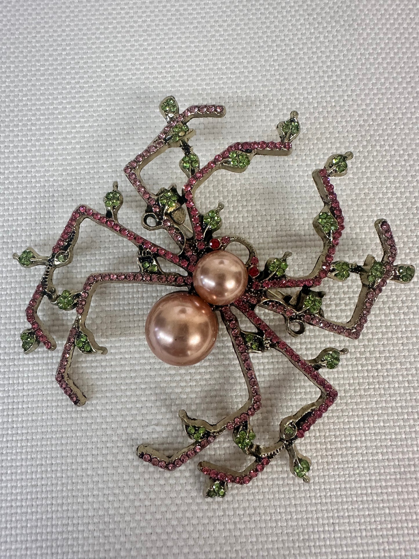 Charlotte's Garden | Pearl & Crystal Spider Brooch Pin