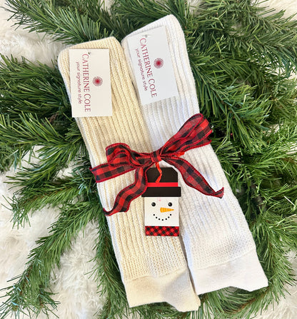 2 pairs bundle ULTIMATE slouch socks -Holiday Christmas gift set  2 sizes