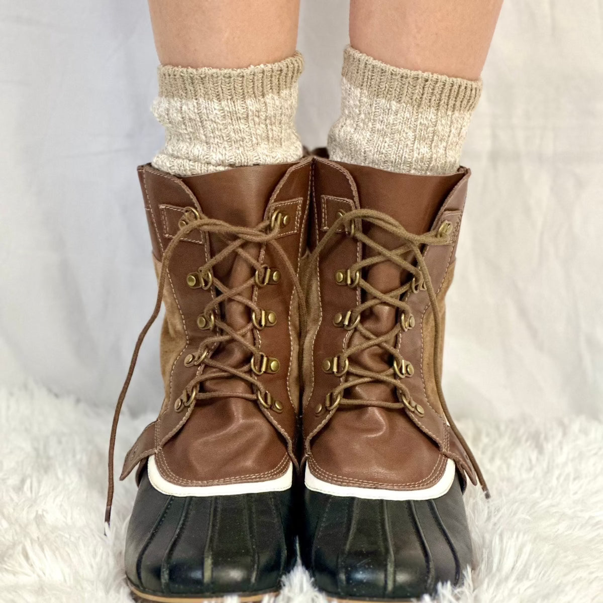 cute cotton slouch boot socks women, American made quality hosiery ladies women, marled yarn socks
