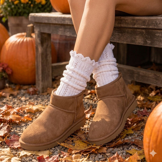 The 1992 Classic Cable Knit Lace Sock — White
