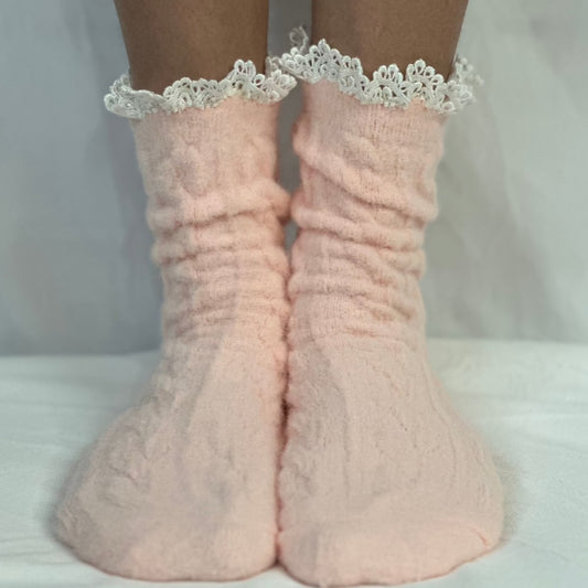 Heavenly pink lace socks women, cool lace sock ladies,, best quality socks.
