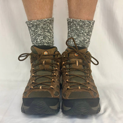 ALPINE  XL marled slouch socks men's 10-14 - salt n pepper
