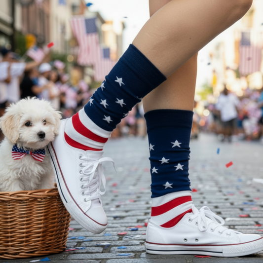 American Flag Patriotic Ankle Socks | Stars & Stripes | Made in USA | America 250th