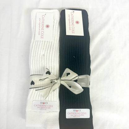 2 pairs bundle ULTIMATE slouch socks - (6-9)(10-13) choose your ribbon