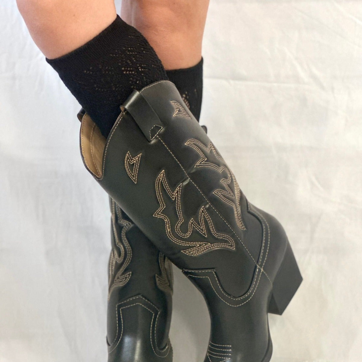 what socks to wear with western cowboy boots, socks to wear with cowboy western boots, Catherine Cole designer quality socks for women