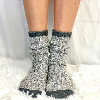 best boot socks women, grey marled cute boot socks, american made usa