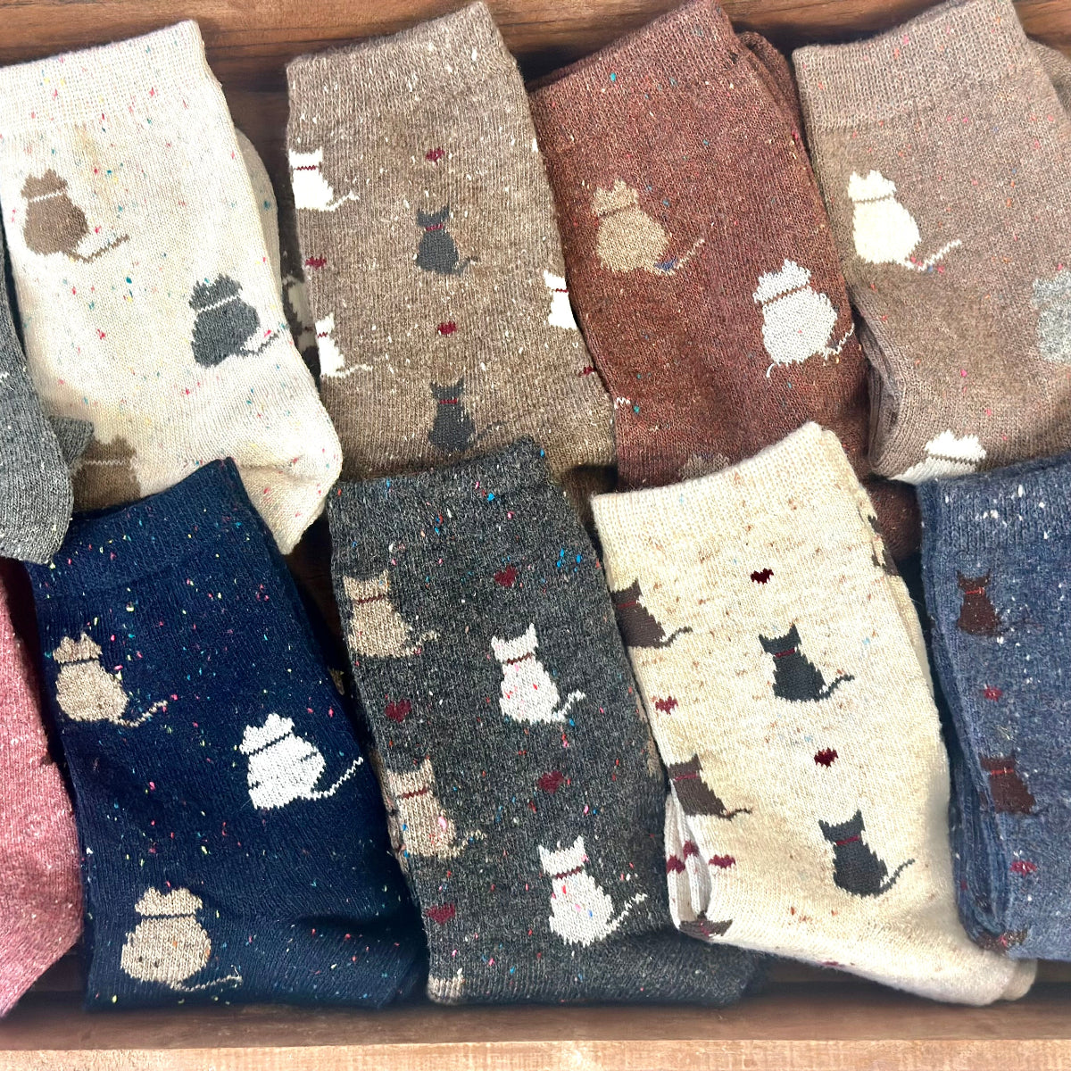 Cat Socks Women 3-Pack Bundle + Wish Bracelet | Catherine Cole