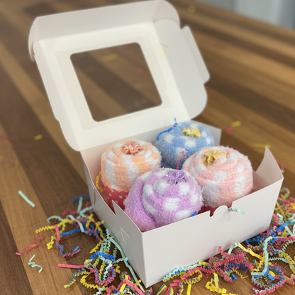 Cupcake Socks Gift Set | 4 Pairs Fuzzy Socks in Bakery Box | Sweet Treat for Your Feet by Catherine cole