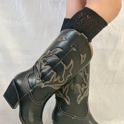 socks to wear with cowboy western boots, Catherine Cole designer quality socks for women
