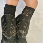 best quality tall lace socks for western cowgirl boots