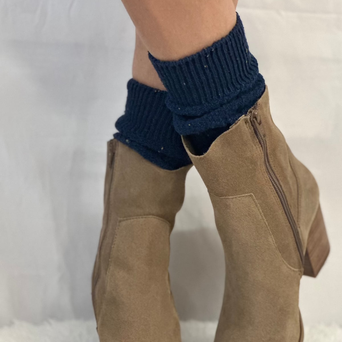 ESSENTIALS boot slouch socks women s navy Made in USA boot socks Catherine Cole