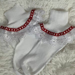 Luck of the Irish  shamrock sock - white/green