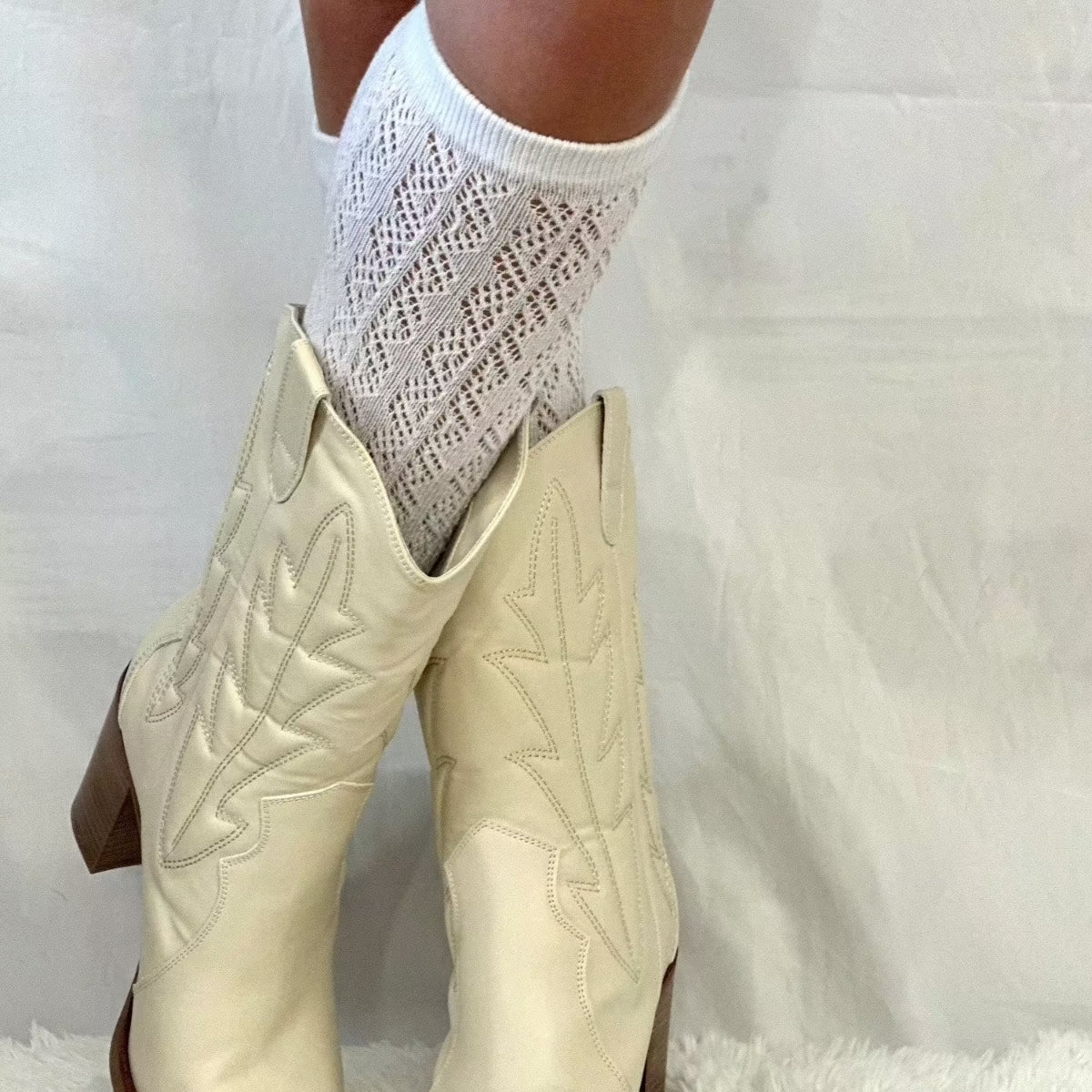 lacy socks for cowboy boots. women, socks to wear with cowboy western boots, tall knee high boot socks women's.