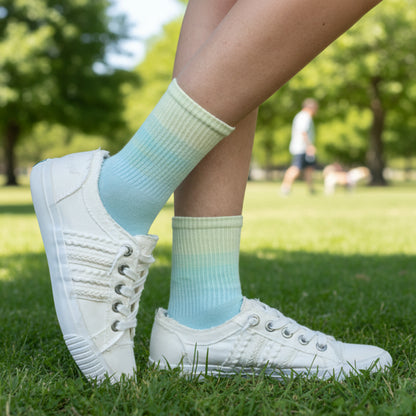 GRADIENT Pastel Crew Socks 3-Pack Bundle - fun Sneaker Socks