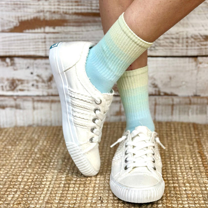 GRADIENT Pastel Crew Socks 3-Pack Bundle - fun Sneaker Socks