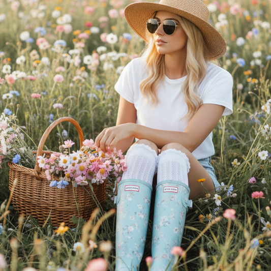 White Lace Knee High Socks - LOLITA Crochet Boot Socks