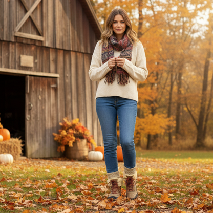 The Woodland Button Boot Sleeves — Taupe