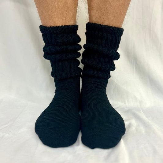 ULTIMATE  XL cotton slouch socks men's 10-14 -  black