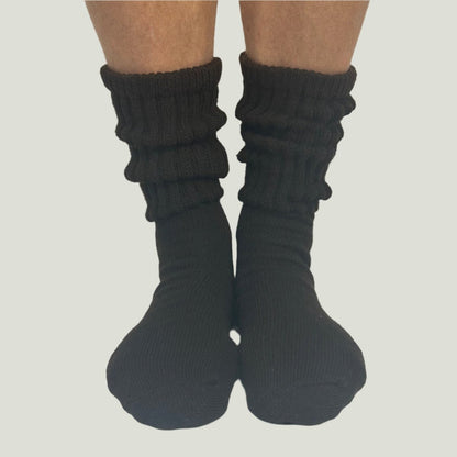 ULTIMATE  XL cotton slouch socks men's 10-14 - brown
