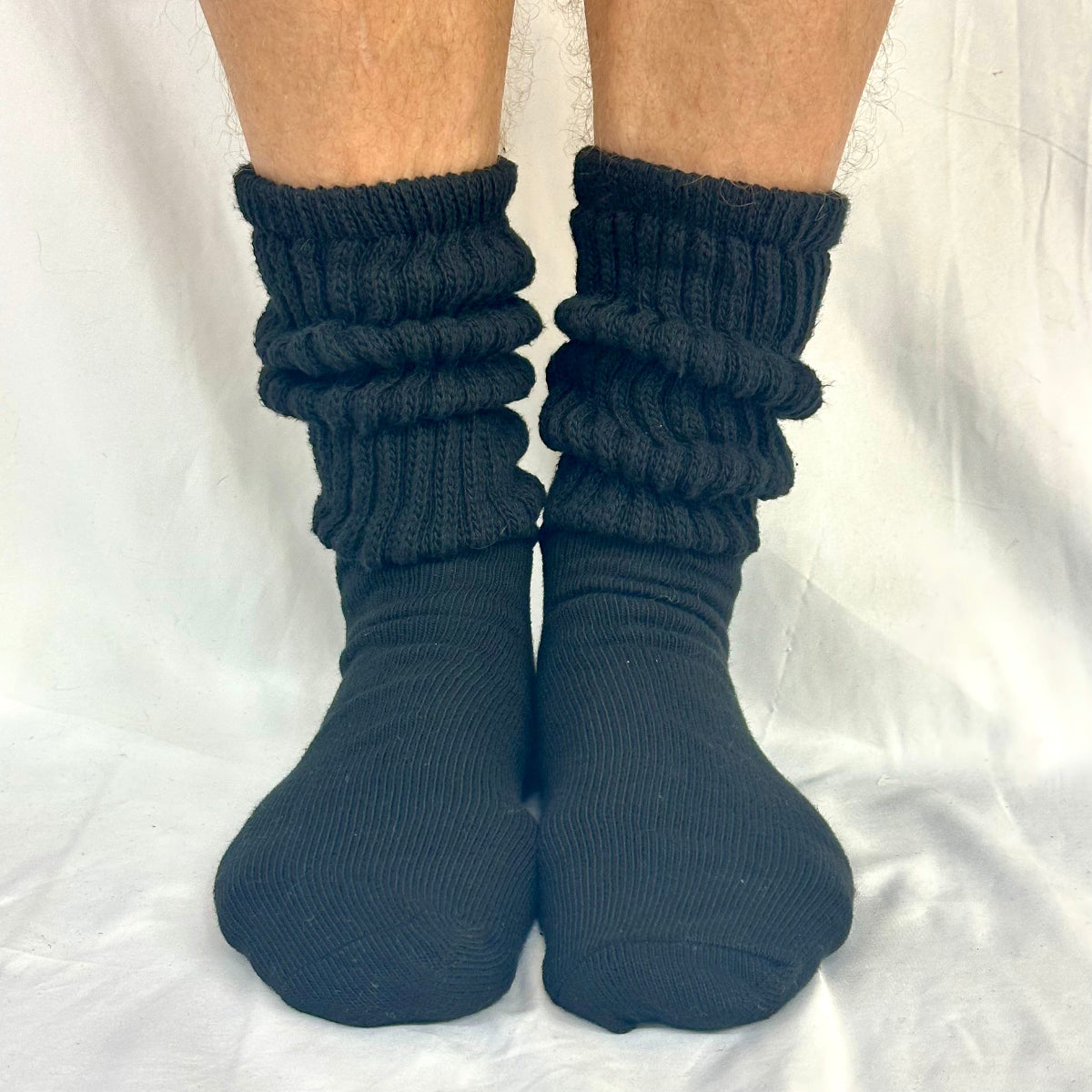 ULTIMATE  XL cotton slouch socks men's 10-14 - charcoal grey