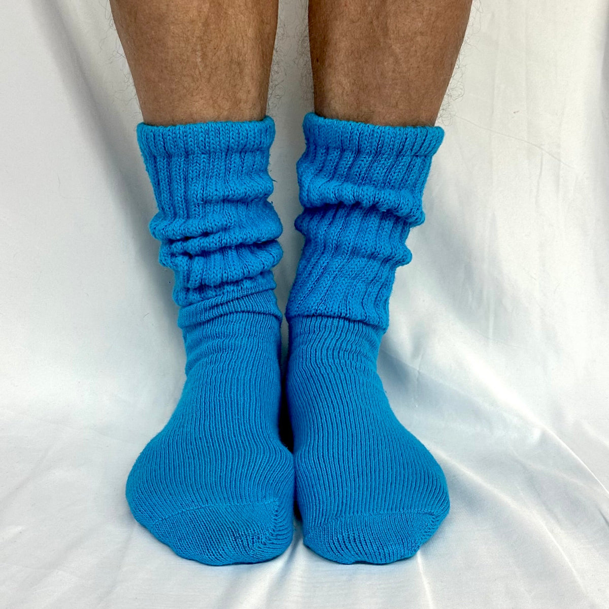 ULTIMATE  XL cotton slouch socks men's 10-14 - turquoise