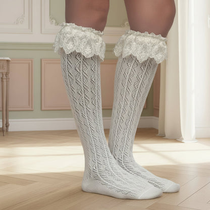 viral rain boot long lace socks look by Catherine Cole