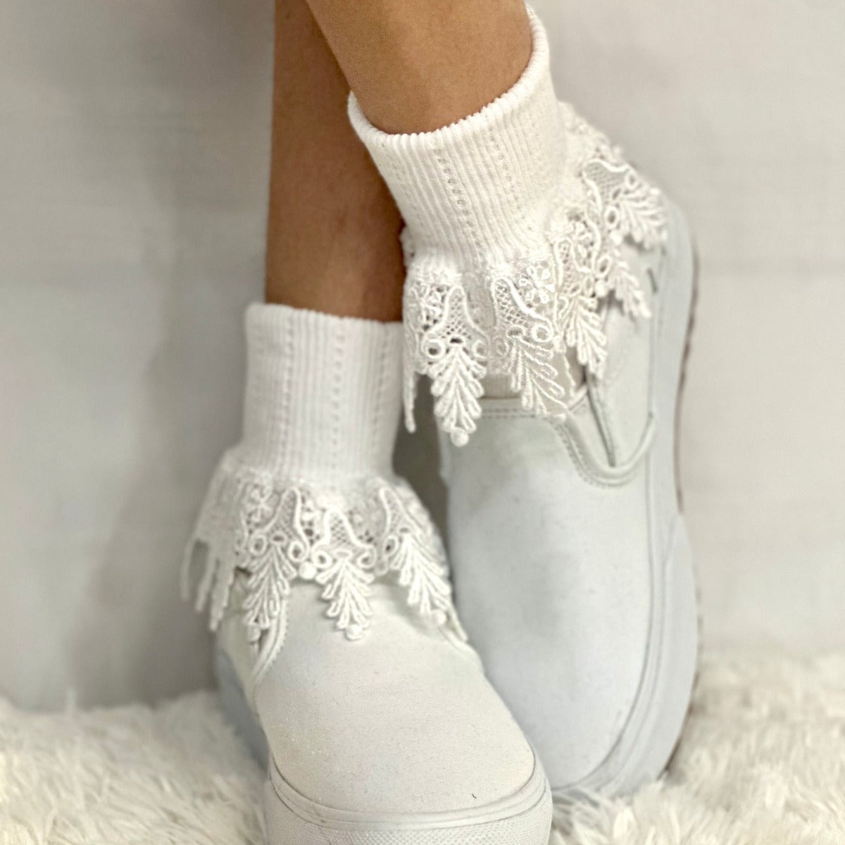 Original signature lace cuff socks women's, made in usa socks ladies
Catherine Cole signature style socks