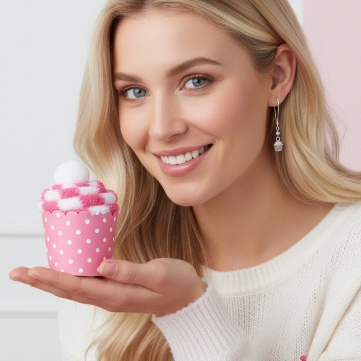 Cupcake Socks & Earring Gift Set - Exact Product