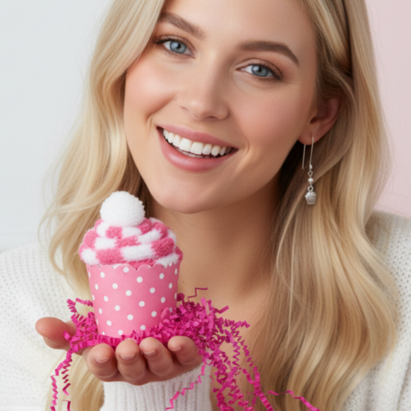 Cupcake Socks & Earring Gift Set Lifestyle